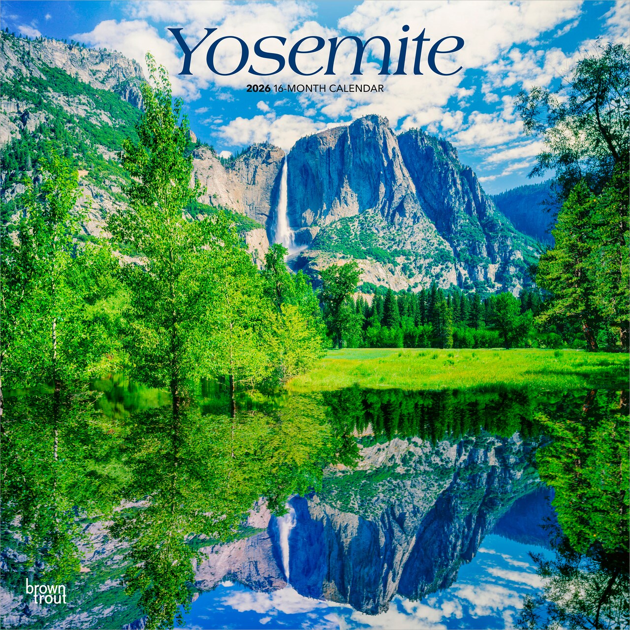 Yosemite | 2026 12 x 24 Inch (Hanging) Monthly Square Wall Calendar | Plastic-Free
